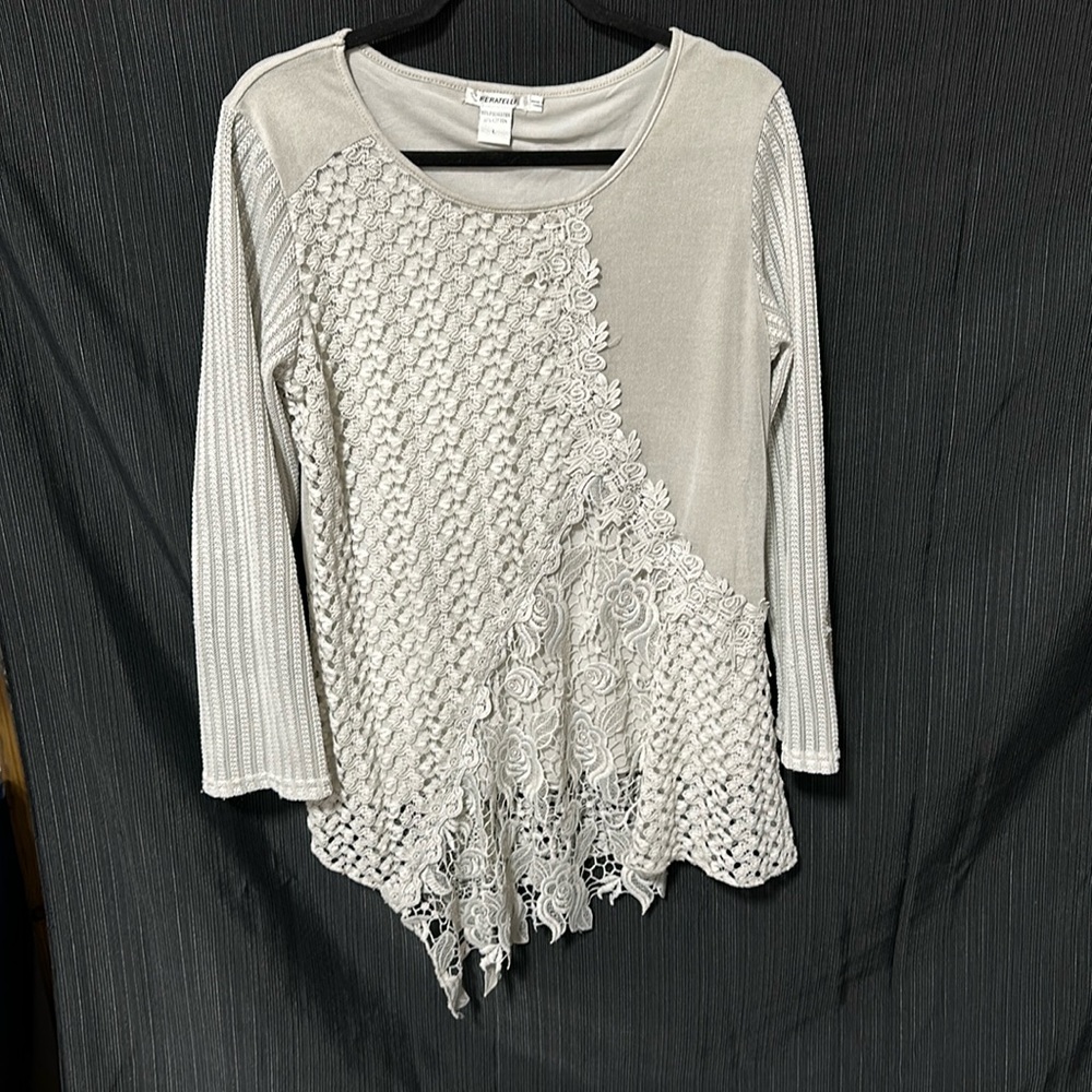 Feratelli brand Light grey with lace top / Size‎ L / Q-3